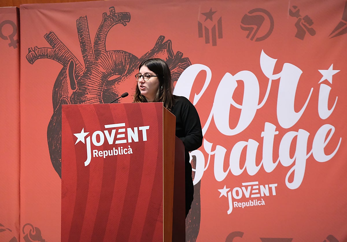 Mar Besses, en un acto de las juventudes de ERC