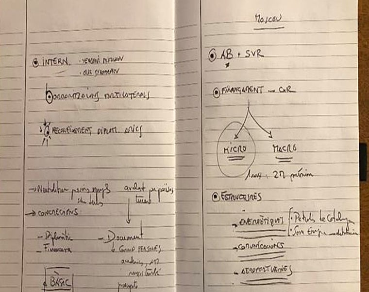 La libreta de Alay, revelada el mes pasado por la Policía Nacional, incluye un plan para acercarse a instituciones, políticos y espías rusos y conseguir apoyo financiero y político. Además hace referencia a empresas energéticas catalanas que podrían servir de ayuda en la creación de un estado independiente con el respaldo de Rusia, siempre según la interpretación policial.