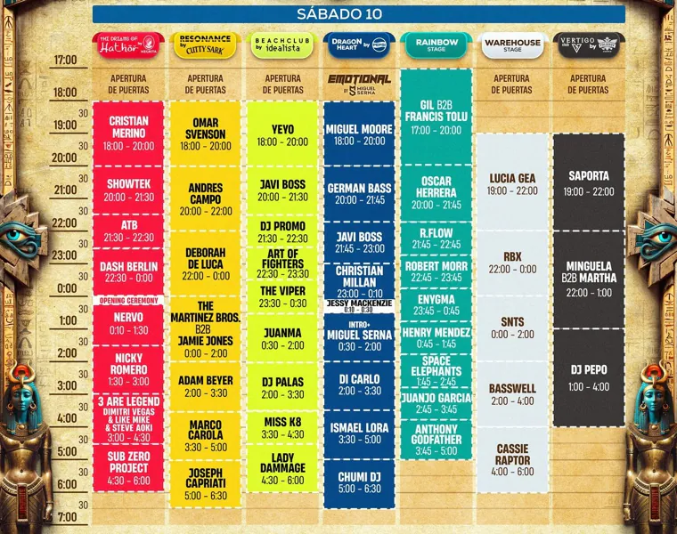 Horarios del sábado 10 de agosto del Medusa Sunbeach Festival 2024