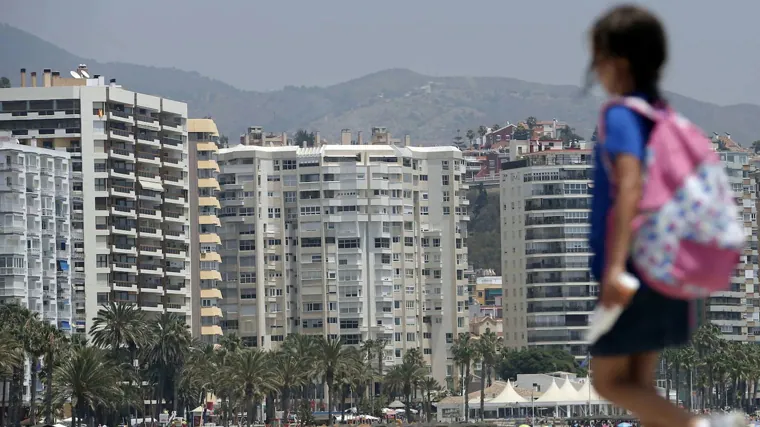 Bloques de viviendas en el barrio de La Malagueta