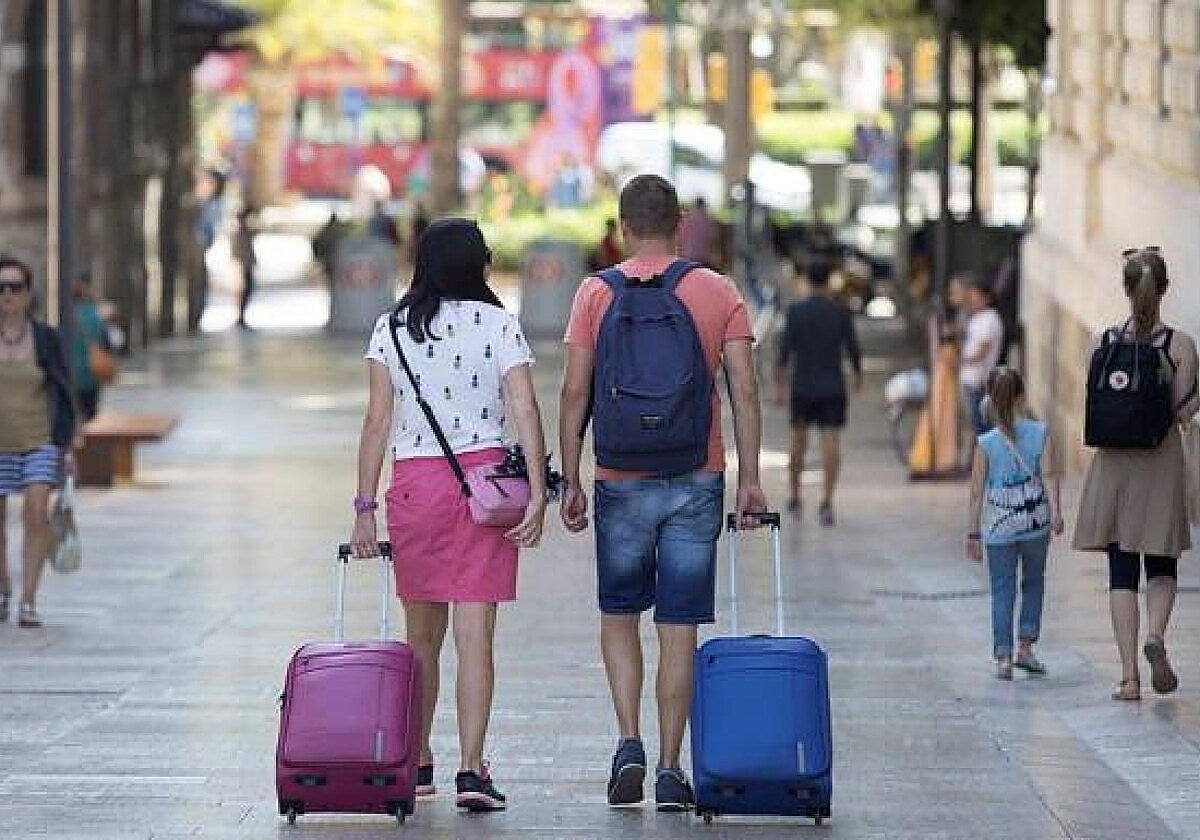 Turistas en el centro de Málaga