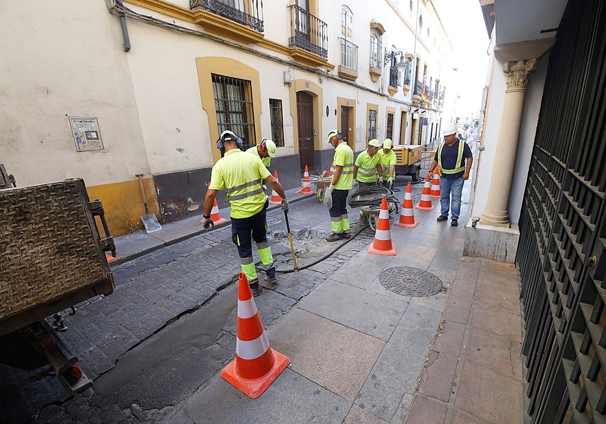 Obras realizadas en la calle Alfaros en el año 2022
