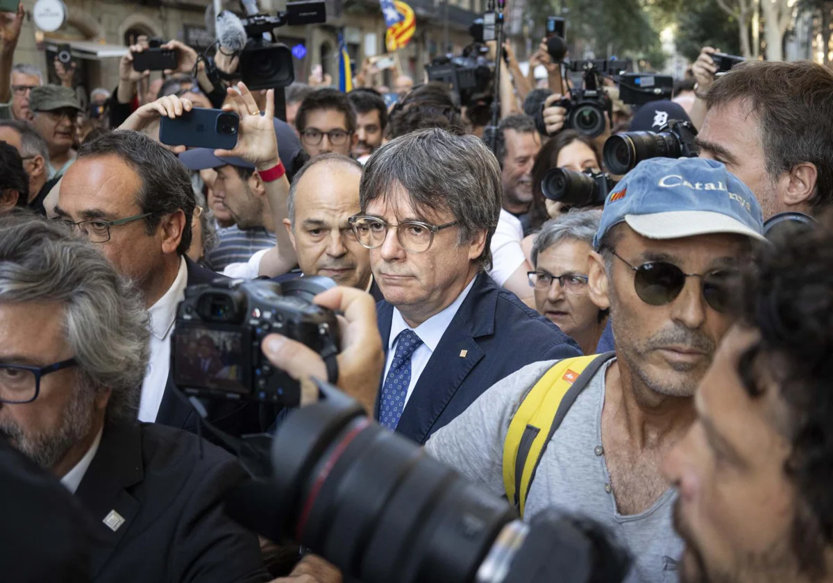 Puigdemont en Barcelona por la investidura de Illa