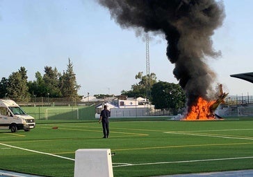 Accidente en Cabra: un escape de oxígeno en la cabina originó el fuego en el helicóptero