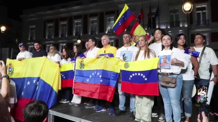15.000 personas apoyan en Madrid a la oposición venezolana