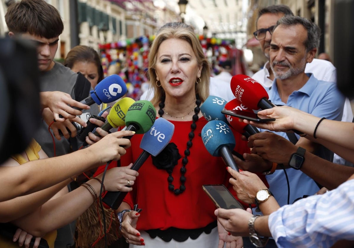 La portavoz del gobierno, Carolina España, en Málaga