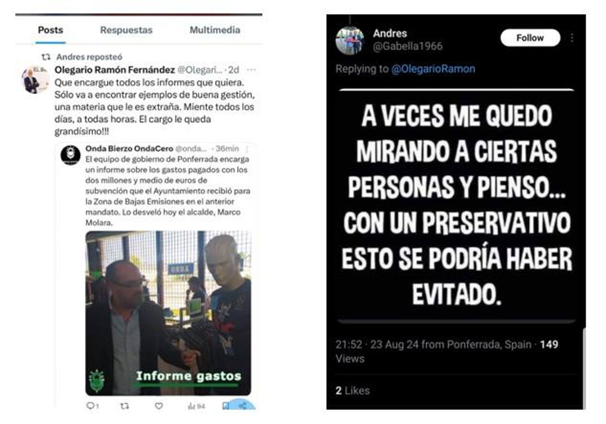 Mensaje publicado y luego retirado por el concejal socialista