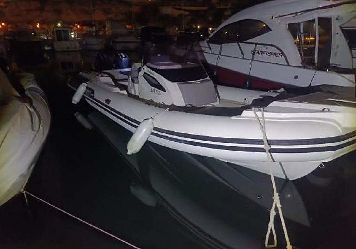 Imagen de la embarcación que pretendían sustraer los detenidos