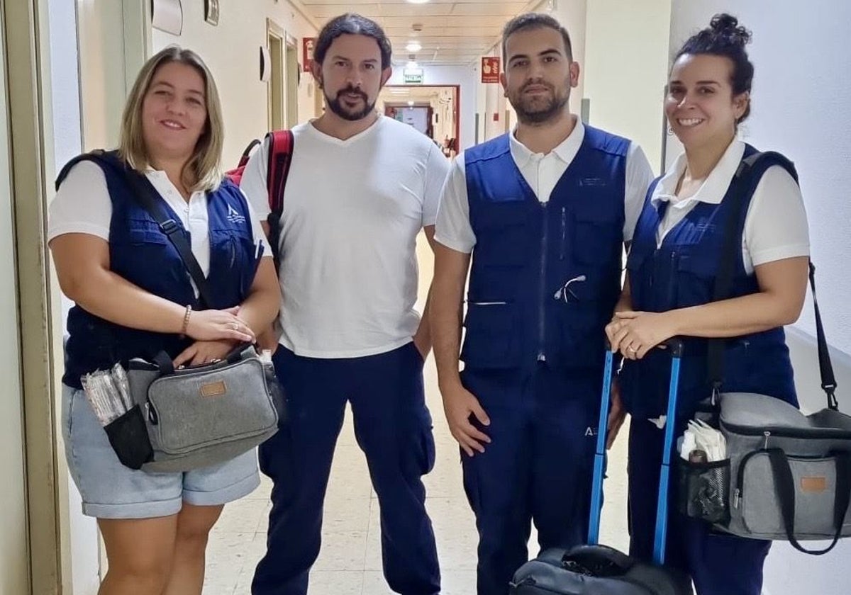 Parte del equipo de hospitalización domiciliaria del Reina Sofía