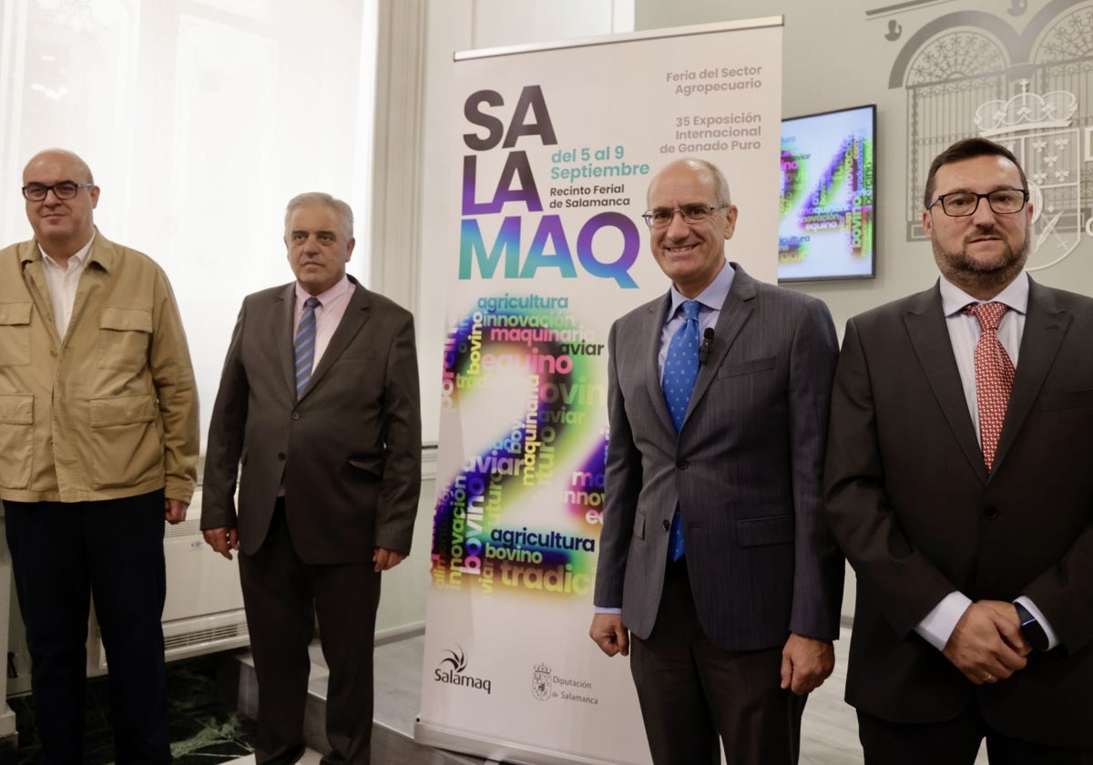 El presidente de la Diputación de Salamanca, Javier Iglesias, presenta la Feria Salamaq24, que se celebra del 5 al 9 de septiembre en el recinto ferial de la Diputación