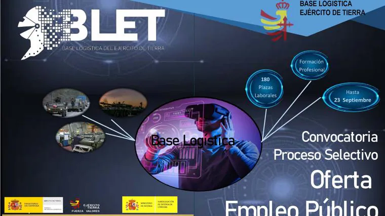 Imagen difundida por el Ministerio de Defensa para el proceso selectivo abierto en la Base Logística
