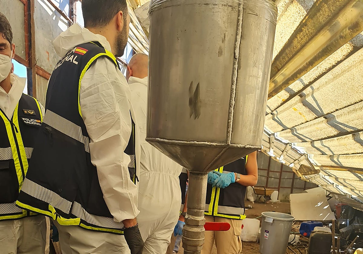 La policía incauta la 'cocina' de cocaína