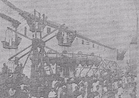 Imagen secundaria 1 - En la fotografía superior, una orquesta amenizando la verbena del Alcázar Viejo en los años 60. La imagen de la izquierda muestra una noria en San Cayetano. A la derecha, un joven en una cucaña, mirado por el gentío, en la verbena de la Virgen de los Faroles, a principios del siglo XX