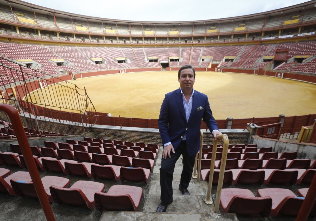 El empresario José María Garzón, en la plaza de toros de Córdoba