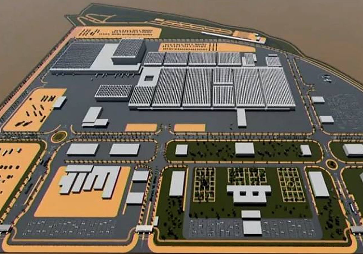 Mapa digital de la futura base logística del Ejército de Tierra en Córdoba