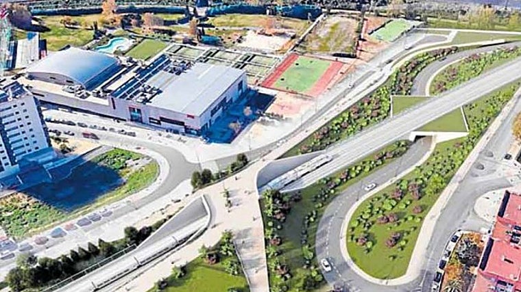 El barrio de La Chana, puerta de entrada a Granada, como sería tras la integración