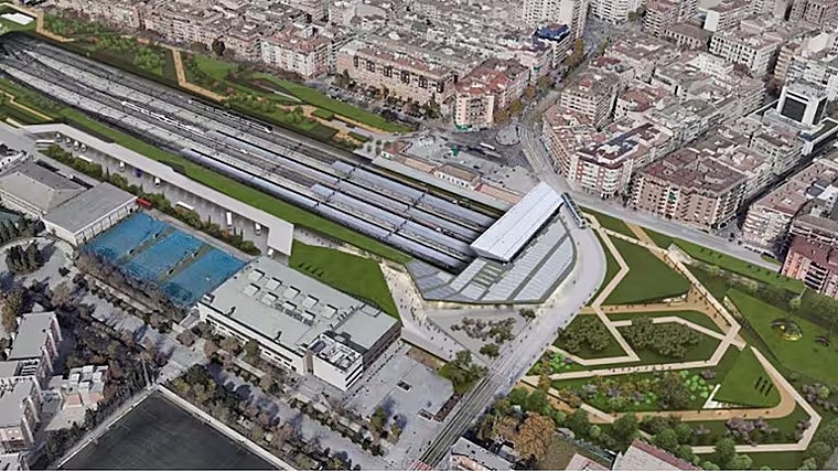 Otro aspecto de la estación, que continuaría en Avenida de Andaluces