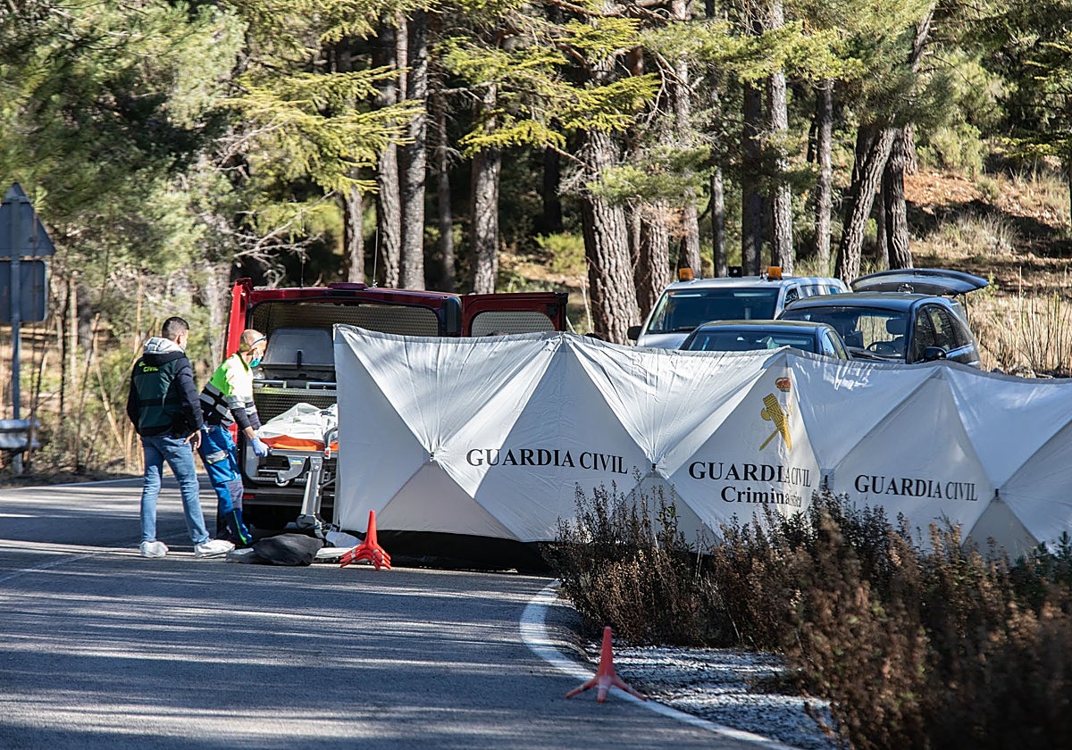 Paraje de la Sierra de Huétor donde se encontró el cadáver el 23 de diciembre de 2020