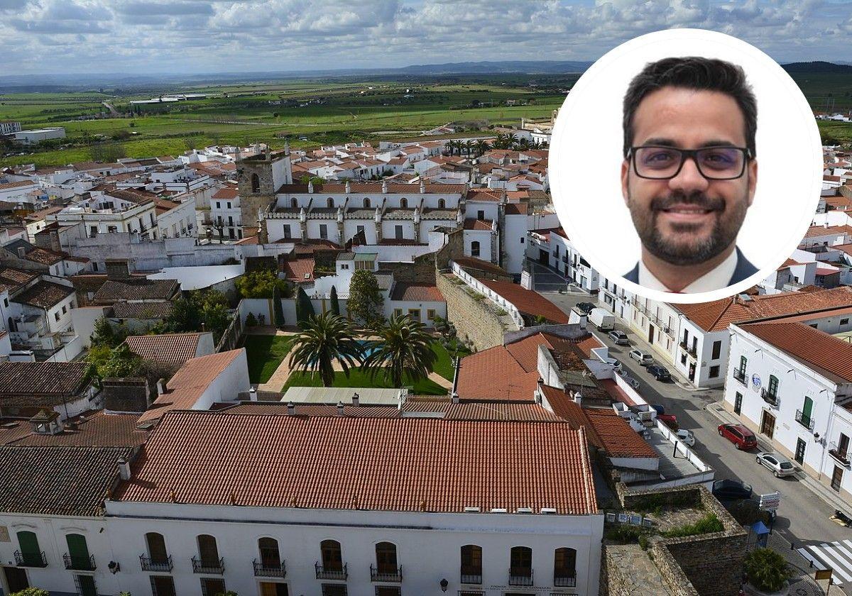 La localidad pacense de Olivenza y su alcalde, Manuel José González Andrade