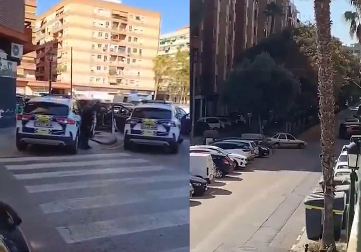 Imágenes de la persecución a tiros de este sábado en Valencia