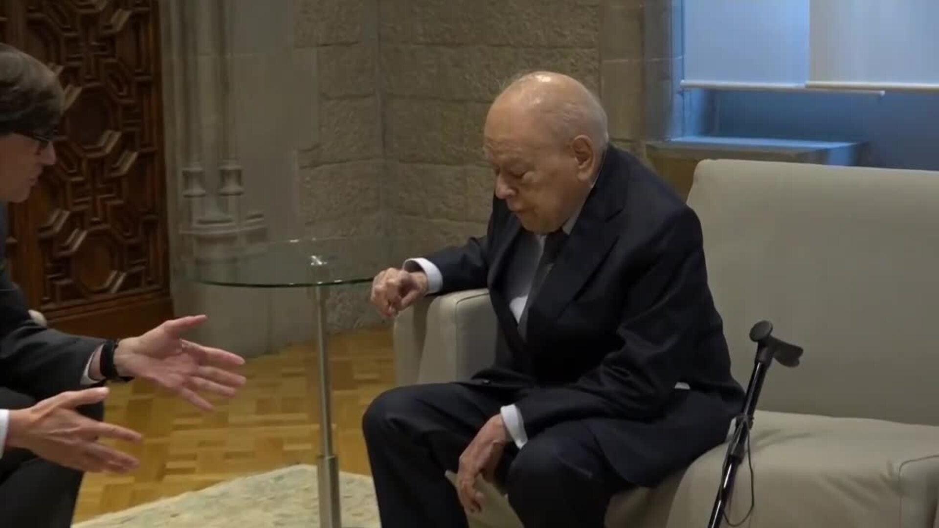 Illa se reúne con el expresidente Jordi Pujol en el Palau de la Generalitat