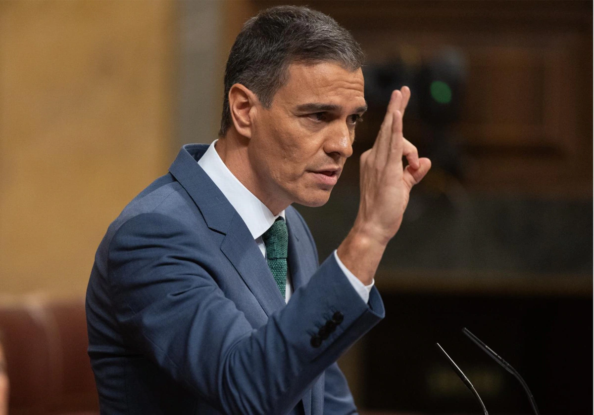 El presidente del Gobierno, Pedro Sánchez, en el Congreso de los Diputados