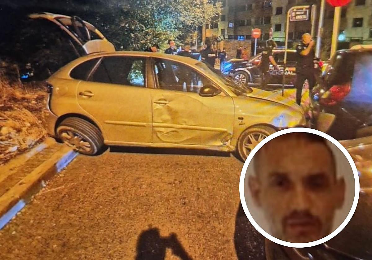 El Seat Ibiza robado en que iba el delincuente