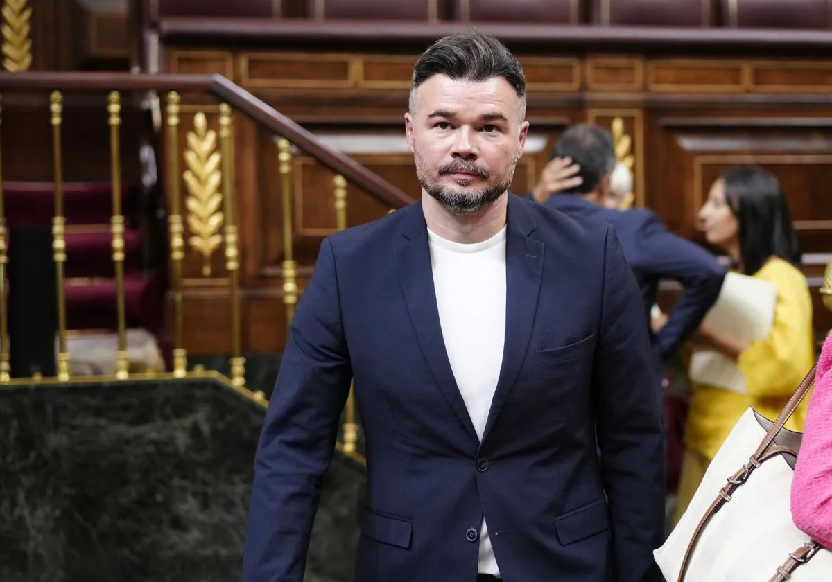 Gabriel Rufián el 10 de septiembre en el Congreso de los Diputados