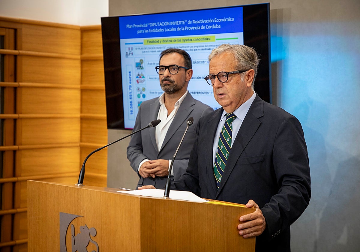 El presidente de la Institución provincial, este miércoles en la rueda de prensa previa al Pleno de la Diputación