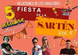 Villafranca de los Caballeros celebrará el  sábado 5 de octubre su II Fiesta de la Sartén