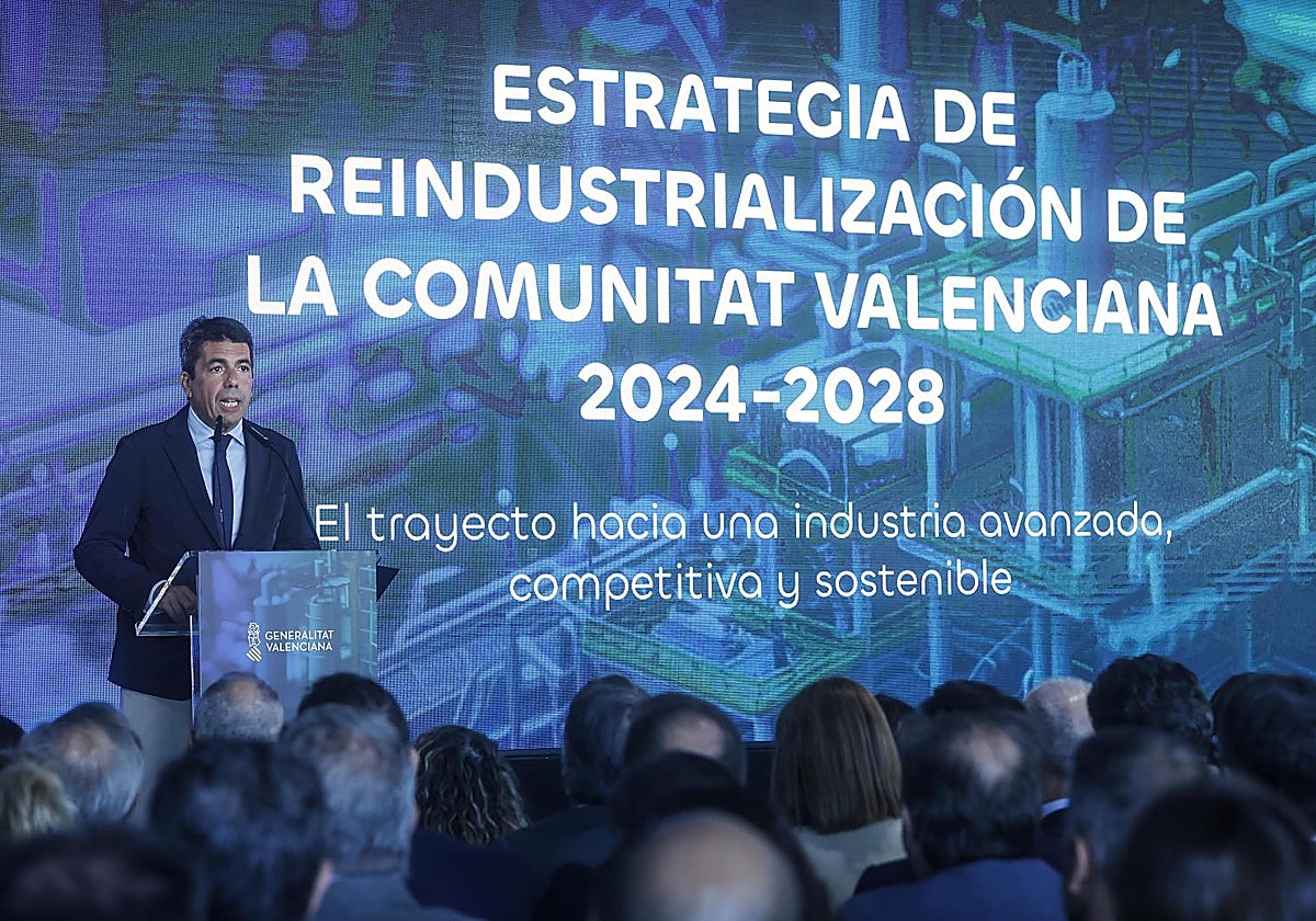 Imagen de archivo del presidente de la Generalitat Valenciana, Carlos Mazón