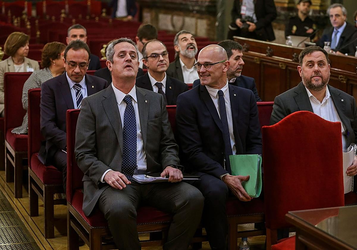 Los condenados del 'procés, en el juicio celebrado en el Supremo