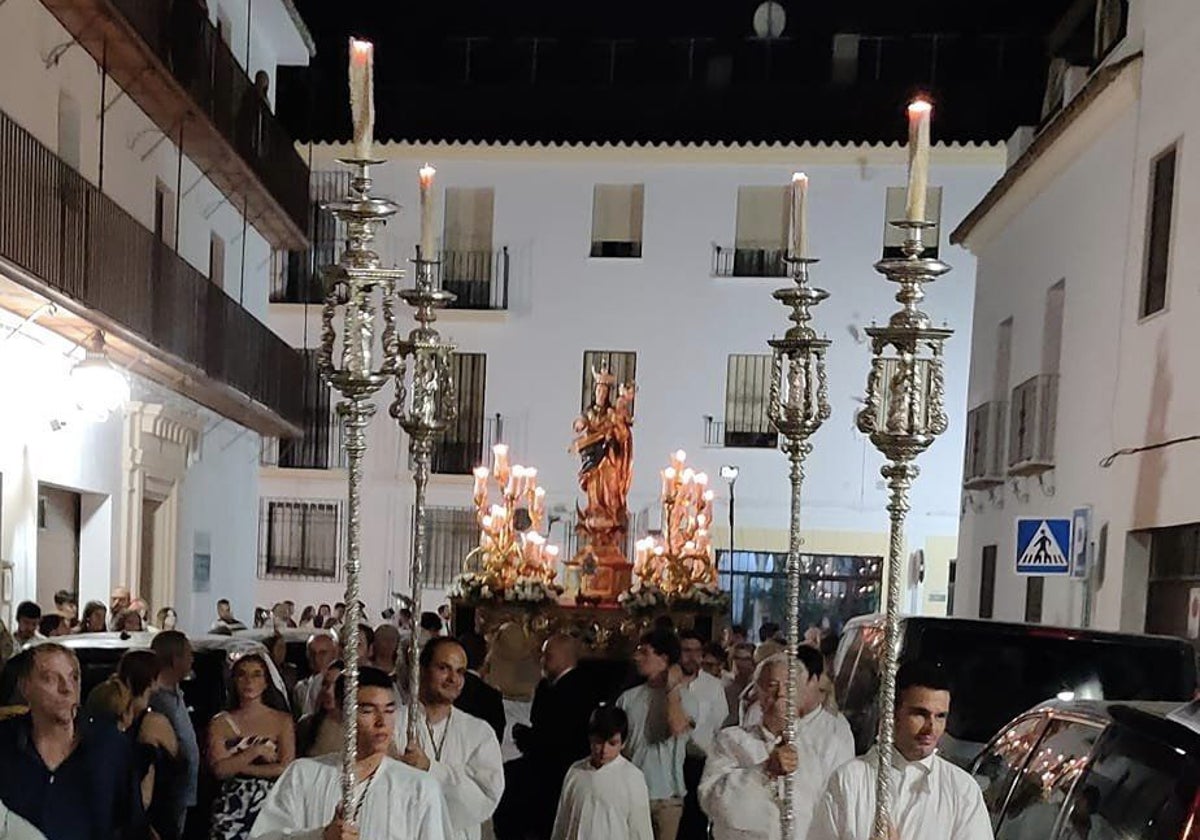 Procesión de la Virgen del Rosario de San Agustín, el año pasado