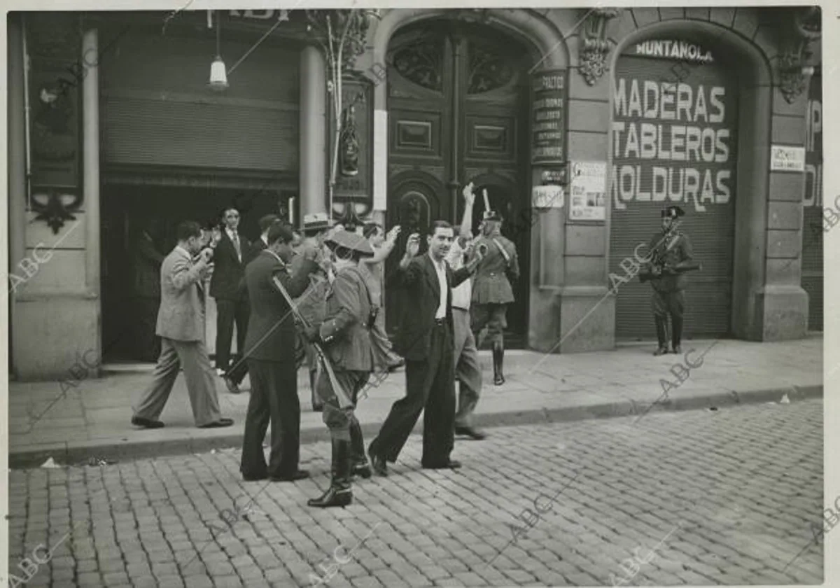 Cacheos en Barcelona, durante los sucesos de octubre de 1934