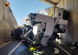 Un guardia civil rescata de un camión en llamas a su conductor que multiplicó por 10 la tasa de alcohol