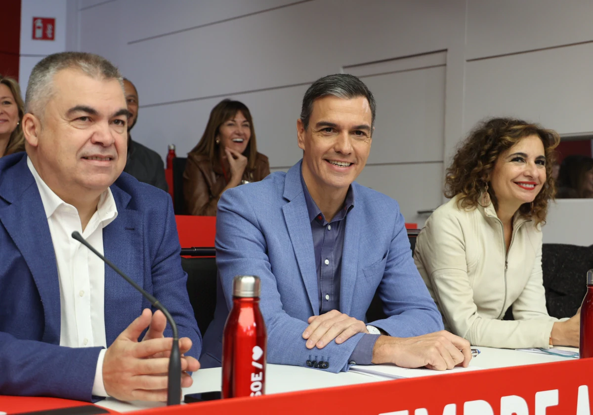 Cerdán, junto a Sánchez y Montero en un Comité Federal del PSOE