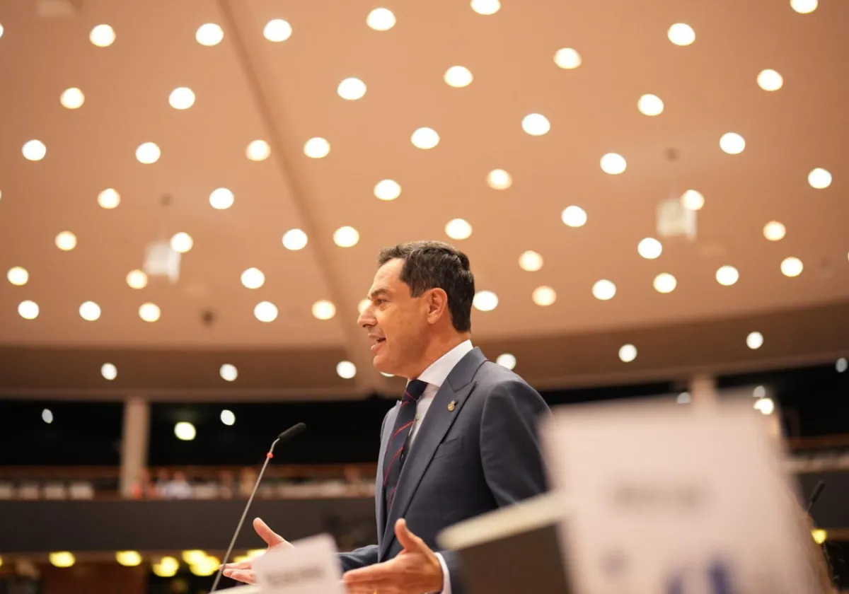 El presidente andaluz, Juanma Moreno, en Bruselas