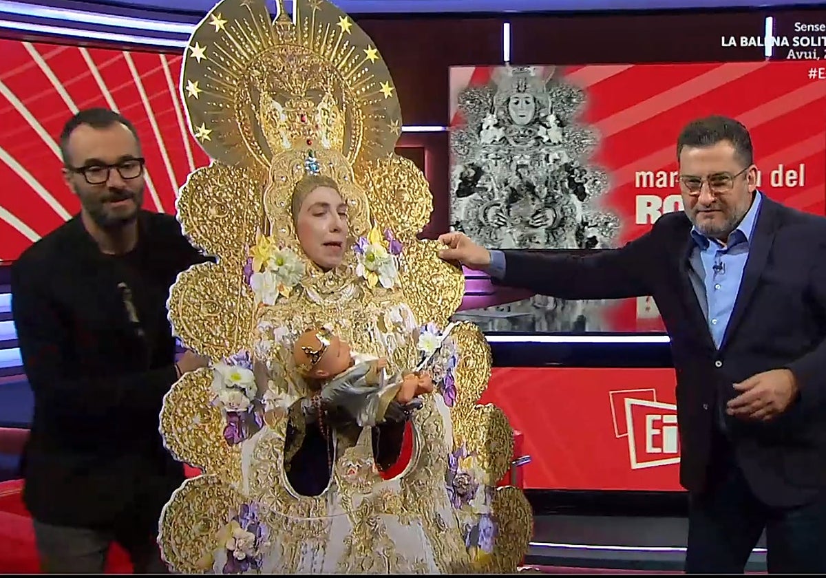Captura de pantalla de la parodia sobre la Virgen del Rocío en TV3