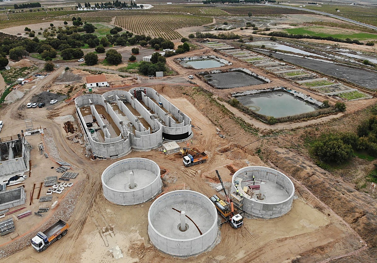 Vista aérea de la EDAR de Quintanar de la Orden