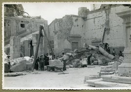Las 197 imágenes de los primeros trabajos de reconstrucción del Alcázar de Toledo