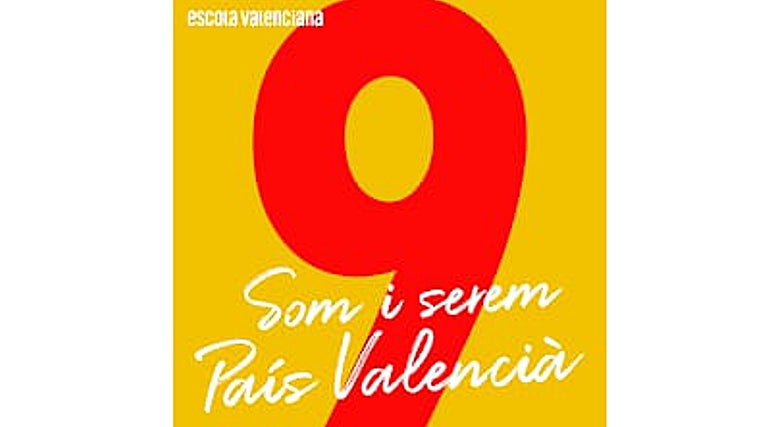 Cartel con la referencia al «país valenciano» difundida durante el Dia de la Comunitat Valenciana