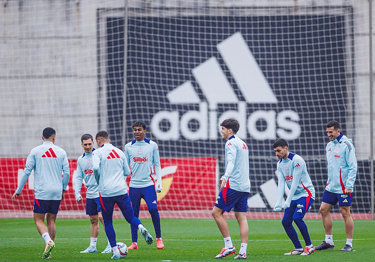La selección española se ejercita en la Ciudad Deportiva de Las Rozas esta semana