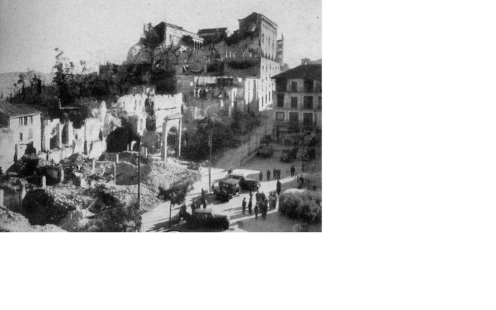 Así quedó el edificio tras la guerra civil