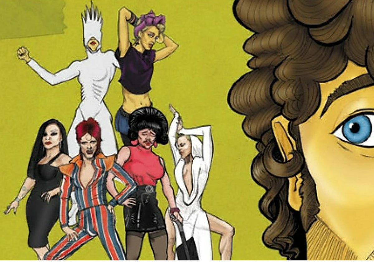 Un comic del dibujante Fefeto exhibido durante el ciclo sobre videojuegos en el Instituto de Cultura Gil-Albert de Alicante