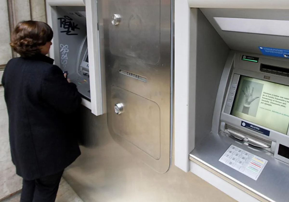 Imagen de archivo de un cajero automático