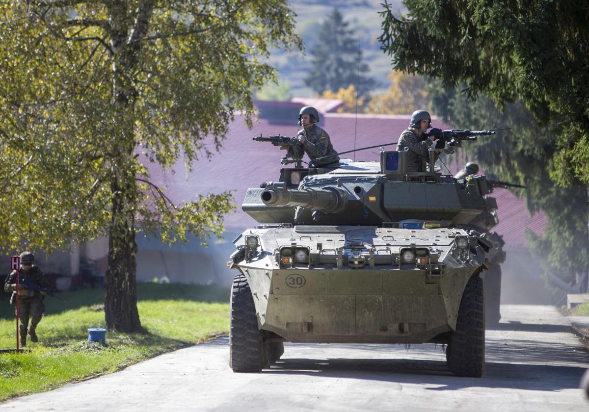 Uno de los cinco vehículos Centauro del Ejército de Tierra