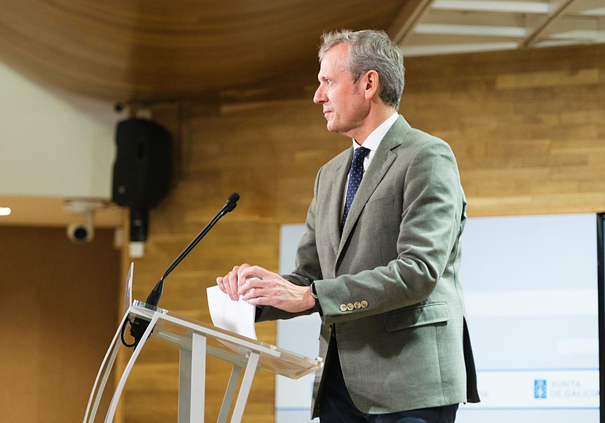 Alfonso Rueda, este lunes en San Caetano