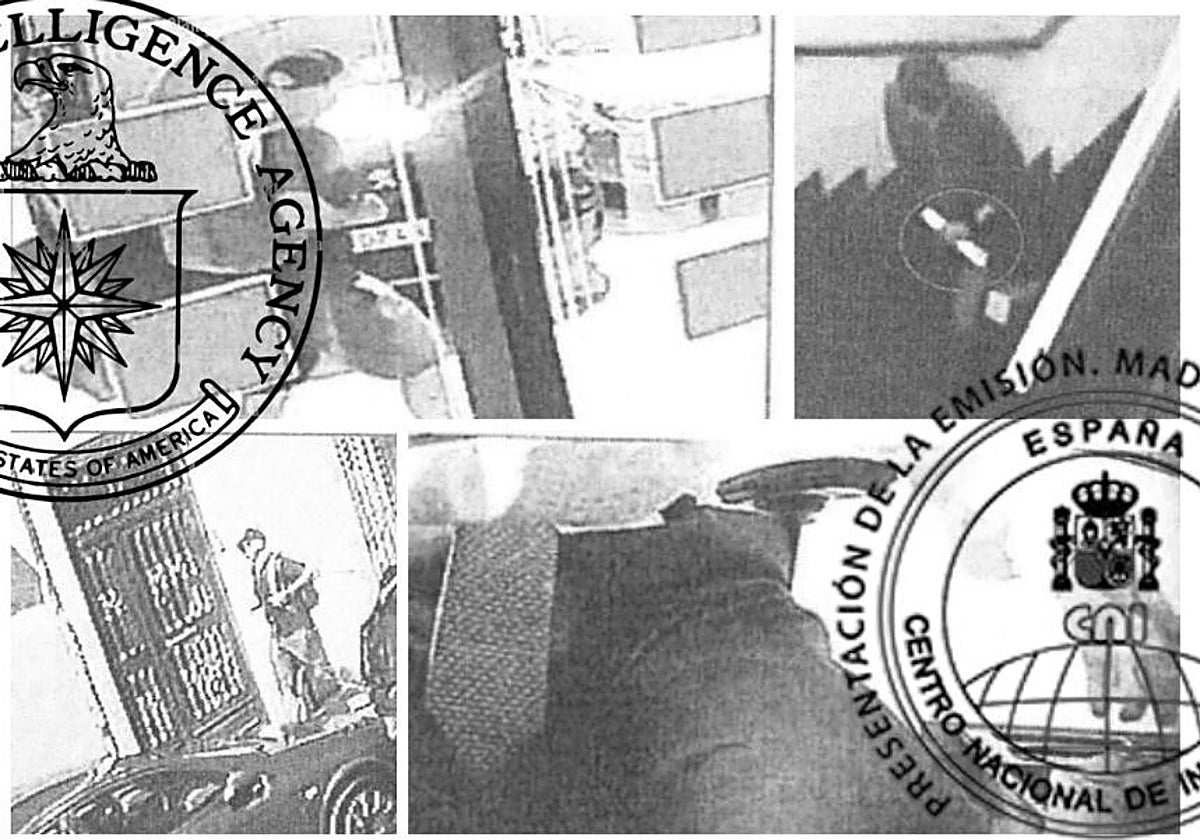 Montaje con las fotografías de los seguimientos al agente del CNI incorporadas en la documentación a la que tuvo acceso este diario