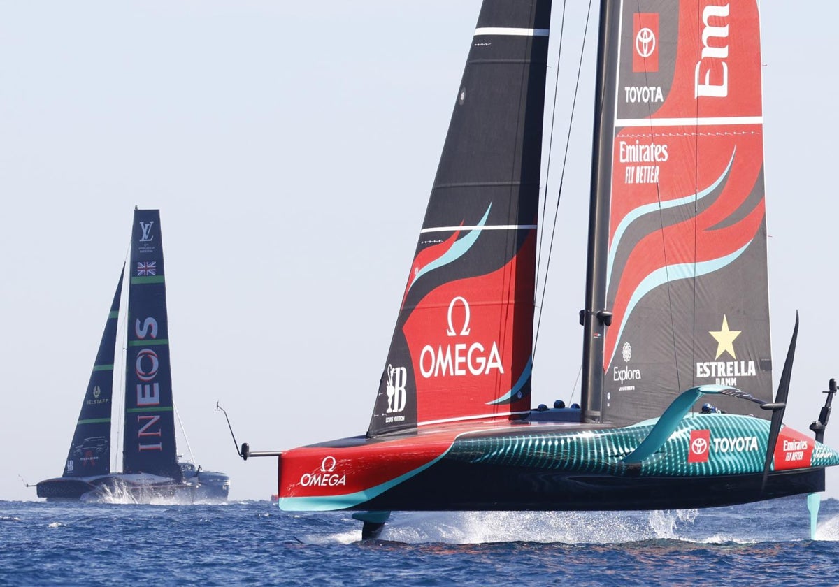 Imagen tomada durante la última Copa América de vela celebrada en Barcelona