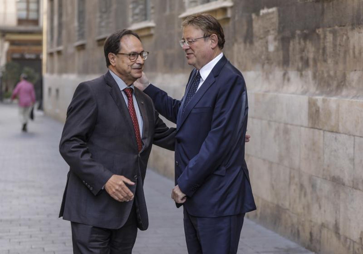 Imagen del expresidente de la Generalitat Valenciana Ximo Puig y el exconseller de Hacienda Vicent Soler